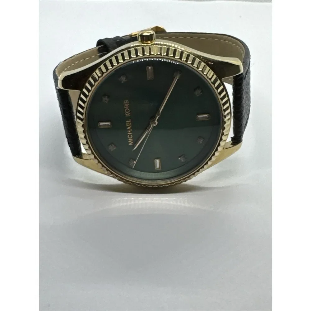 Michael Kors Blake MK3226 Women's Black Leather Analog Dial Quartz Watch JNA811